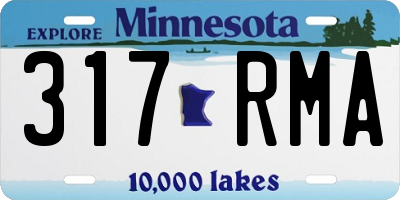 MN license plate 317RMA