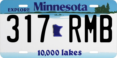 MN license plate 317RMB