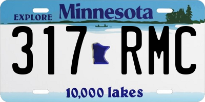 MN license plate 317RMC