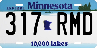 MN license plate 317RMD