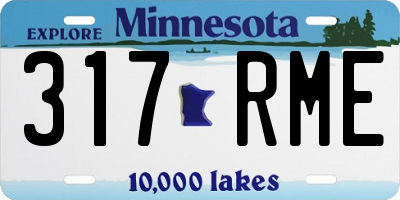 MN license plate 317RME
