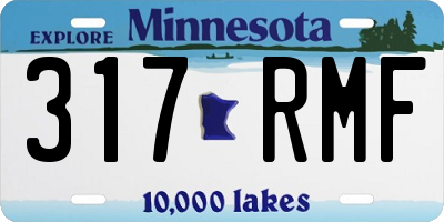 MN license plate 317RMF