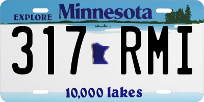 MN license plate 317RMI