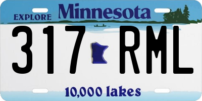 MN license plate 317RML