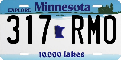 MN license plate 317RMO