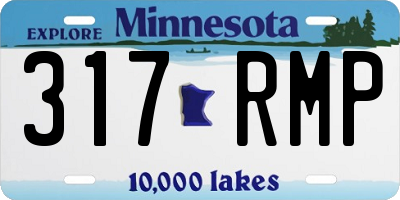 MN license plate 317RMP