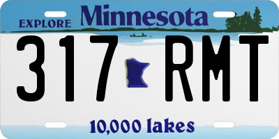 MN license plate 317RMT