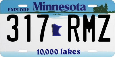 MN license plate 317RMZ