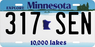 MN license plate 317SEN