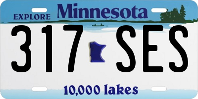 MN license plate 317SES