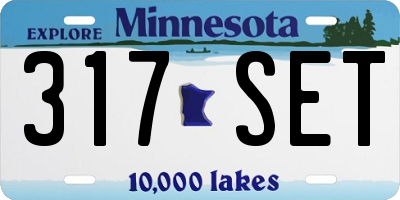 MN license plate 317SET