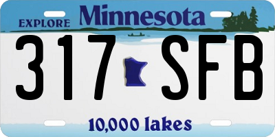 MN license plate 317SFB