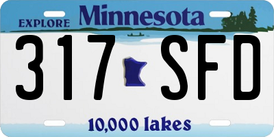 MN license plate 317SFD