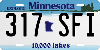 MN license plate 317SFI