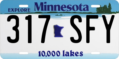 MN license plate 317SFY