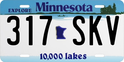 MN license plate 317SKV