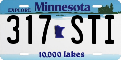 MN license plate 317STI