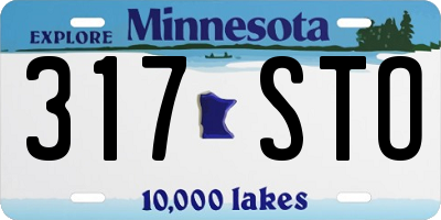 MN license plate 317STO