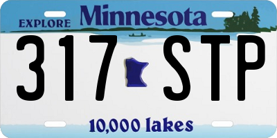 MN license plate 317STP