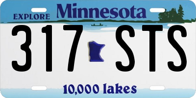 MN license plate 317STS
