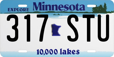 MN license plate 317STU