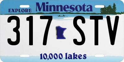 MN license plate 317STV