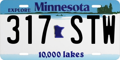MN license plate 317STW
