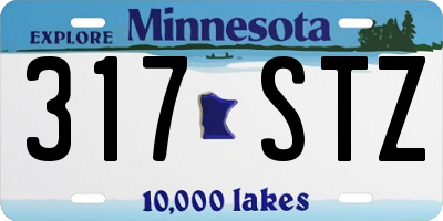 MN license plate 317STZ