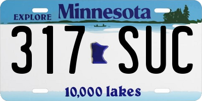 MN license plate 317SUC