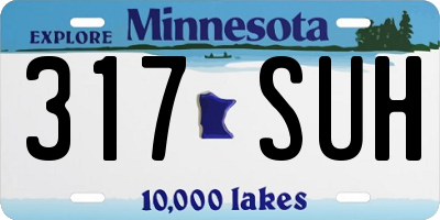 MN license plate 317SUH