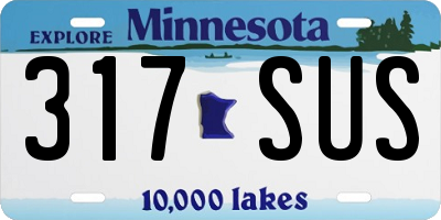 MN license plate 317SUS