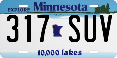 MN license plate 317SUV