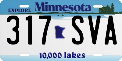 MN license plate 317SVA