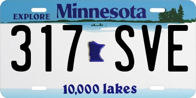 MN license plate 317SVE