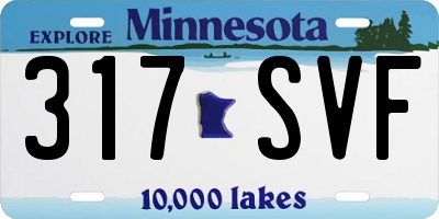 MN license plate 317SVF
