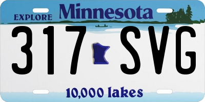 MN license plate 317SVG
