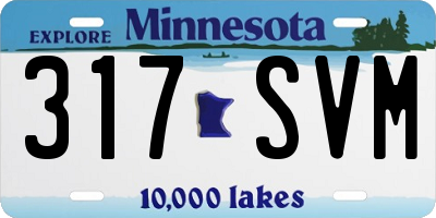 MN license plate 317SVM