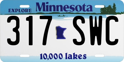 MN license plate 317SWC