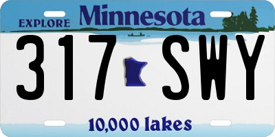 MN license plate 317SWY