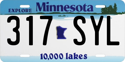 MN license plate 317SYL