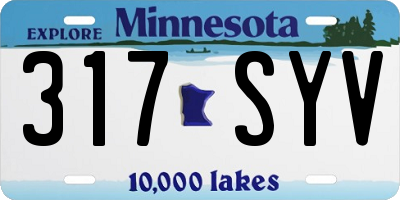 MN license plate 317SYV