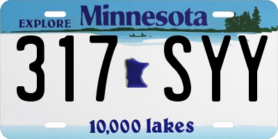 MN license plate 317SYY
