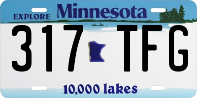 MN license plate 317TFG