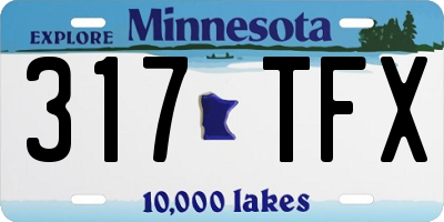 MN license plate 317TFX