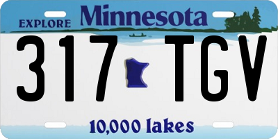 MN license plate 317TGV