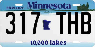 MN license plate 317THB