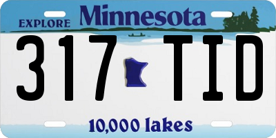 MN license plate 317TID