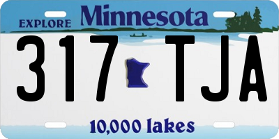 MN license plate 317TJA