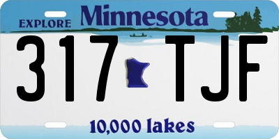 MN license plate 317TJF