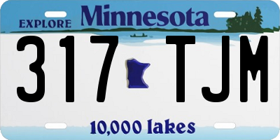 MN license plate 317TJM